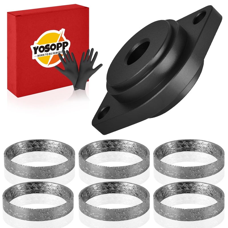 YOSOPP Harley Exhaust Gasket Seal Tool and Tapered Gasket - Fits 1984-2023 Models 6pcs (Black) - Image 1